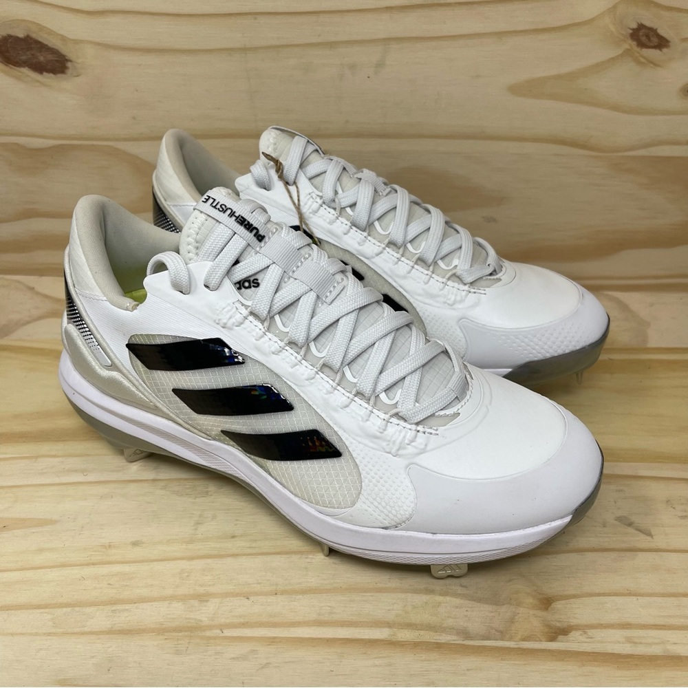 Adidas PureHustle 2 Elite Metal Womens Softball Cleats White Silver Size 8